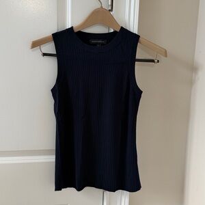 Banana Republic Navy Ribbed Knit Top
